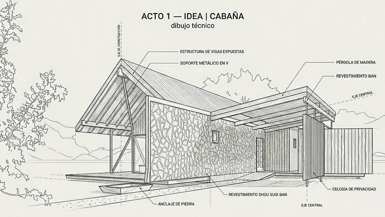 Timelapse de construcción arquitectónica — Al Eje Estudio, Villarrica